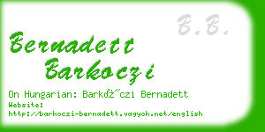 bernadett barkoczi business card