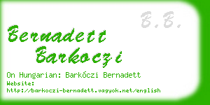 bernadett barkoczi business card